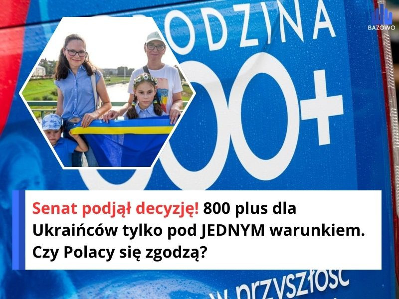 Senat podjął decyzję! 800 plus dla Ukraińców tylko pod JEDNYM warunkiem. Czy Polacy się zgodzą?